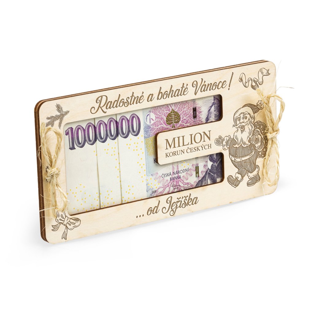 Vánoční dřevěné pouzdro na milion korun