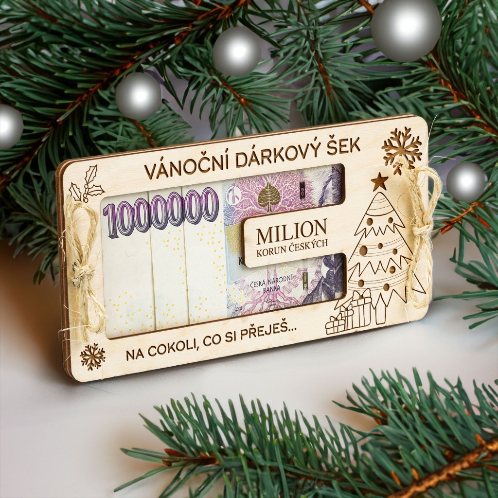 Vánoční dřevěné pouzdro na milion korun