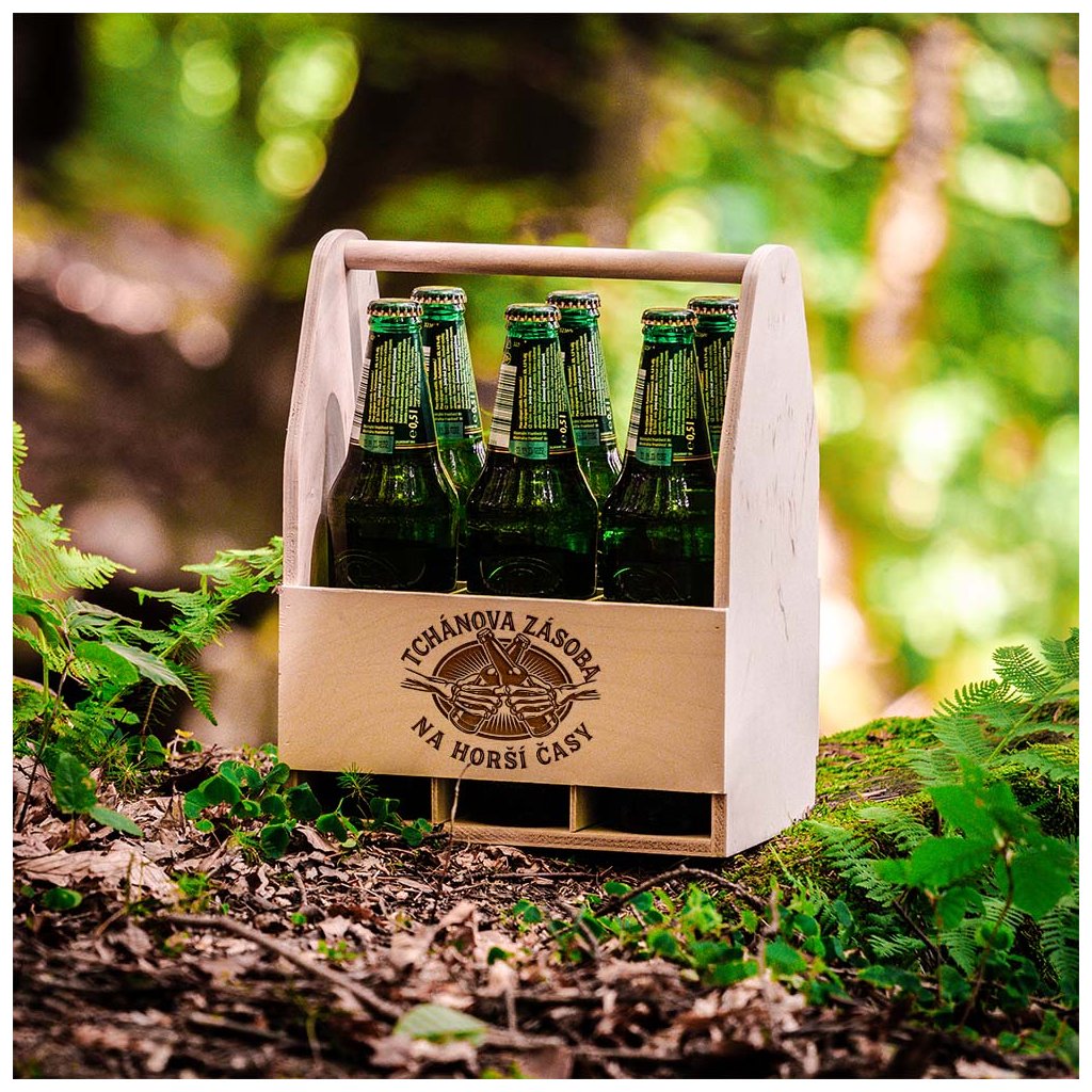 Dřevěný nosič na pivo – foto 2